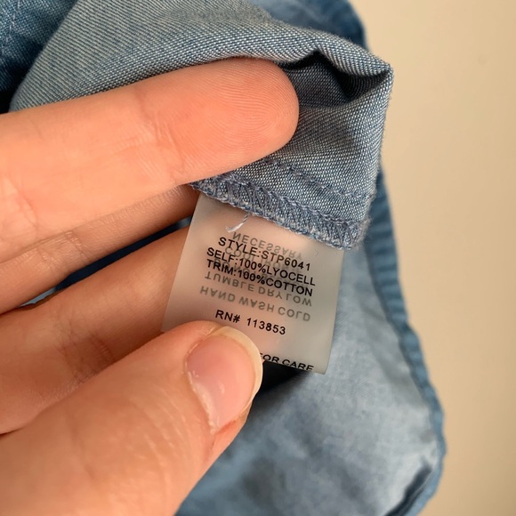 Sugar+Lips chambray embroidered romper S - Picture 5 of 7